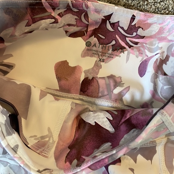 Athleta Floral Leggings - Pink and White - Picture 3 of 5